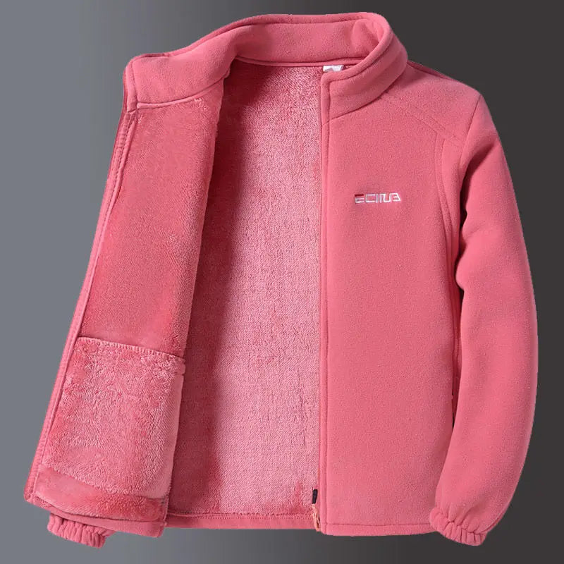 Women’s Fleece Zip-Up Jacket – Warm & Cozy Autumn/Winter Cardigan