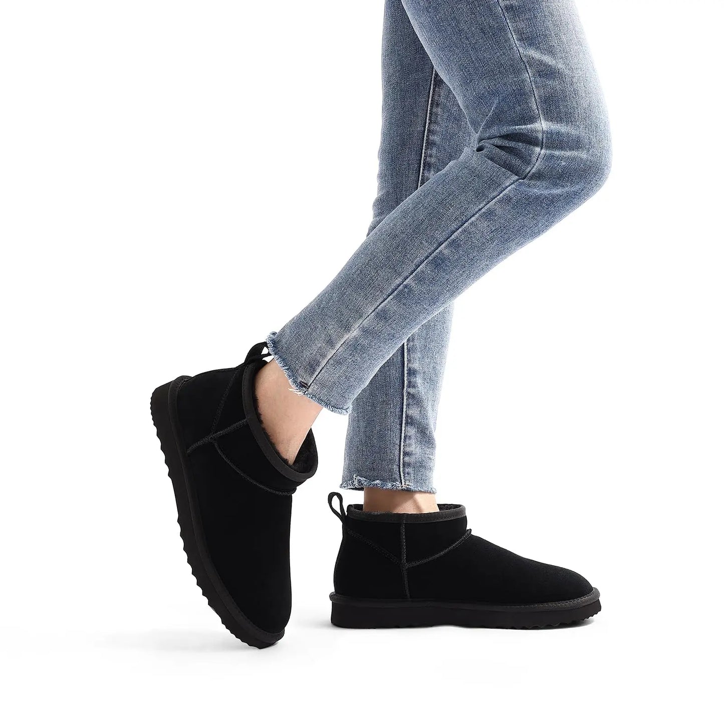 Suede Ankle Boots – Classic Cozy Winter Style